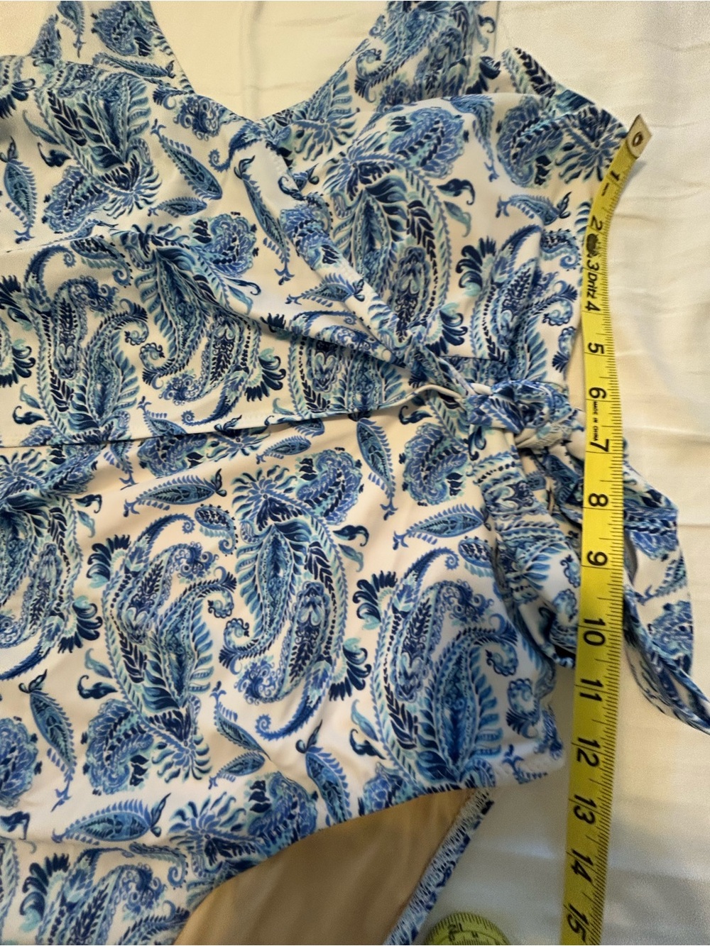 Cabana Life Blue Paisley One-Piece Swimsuit - Picture 5 of 10